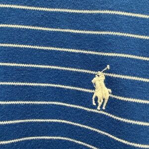 Polo Ralph Lauren Shirt Mens XL Polo Blue White Strip Pony Logo Classic Fit